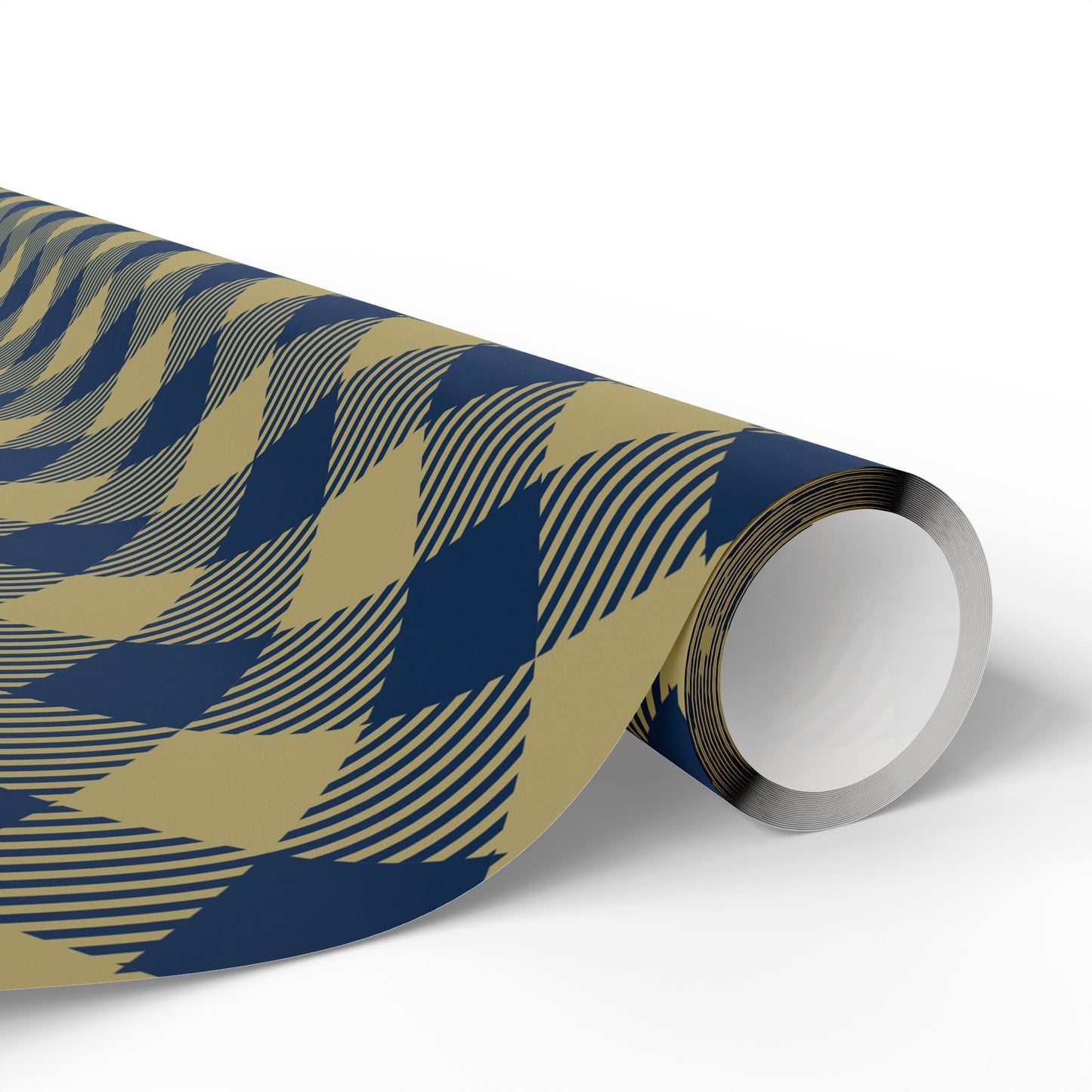 Gift Wrap | Blue & Gold | Gingham