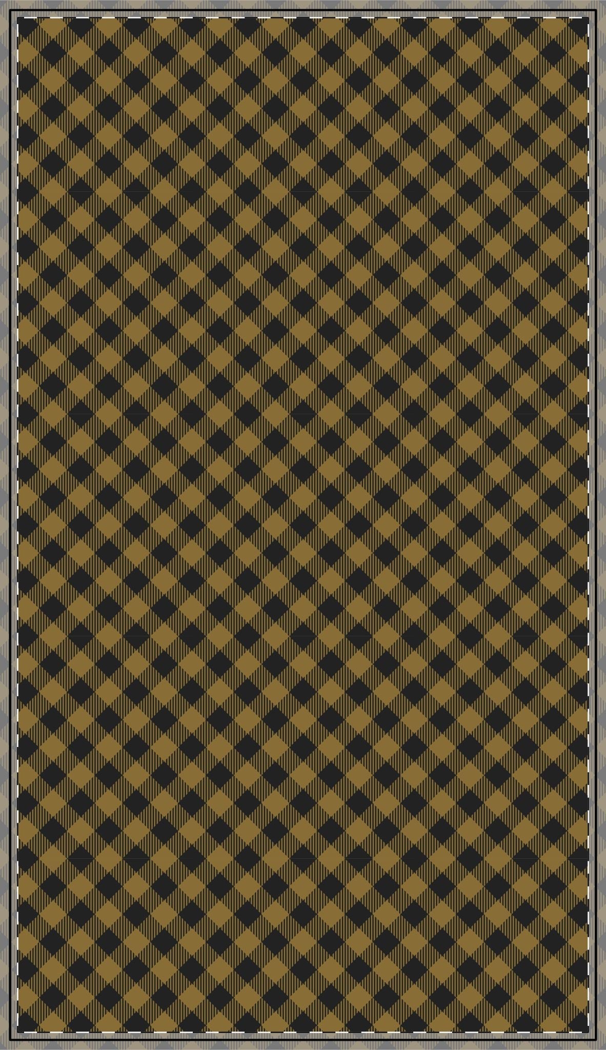 Tablecloth | Black & Gold | Gingham