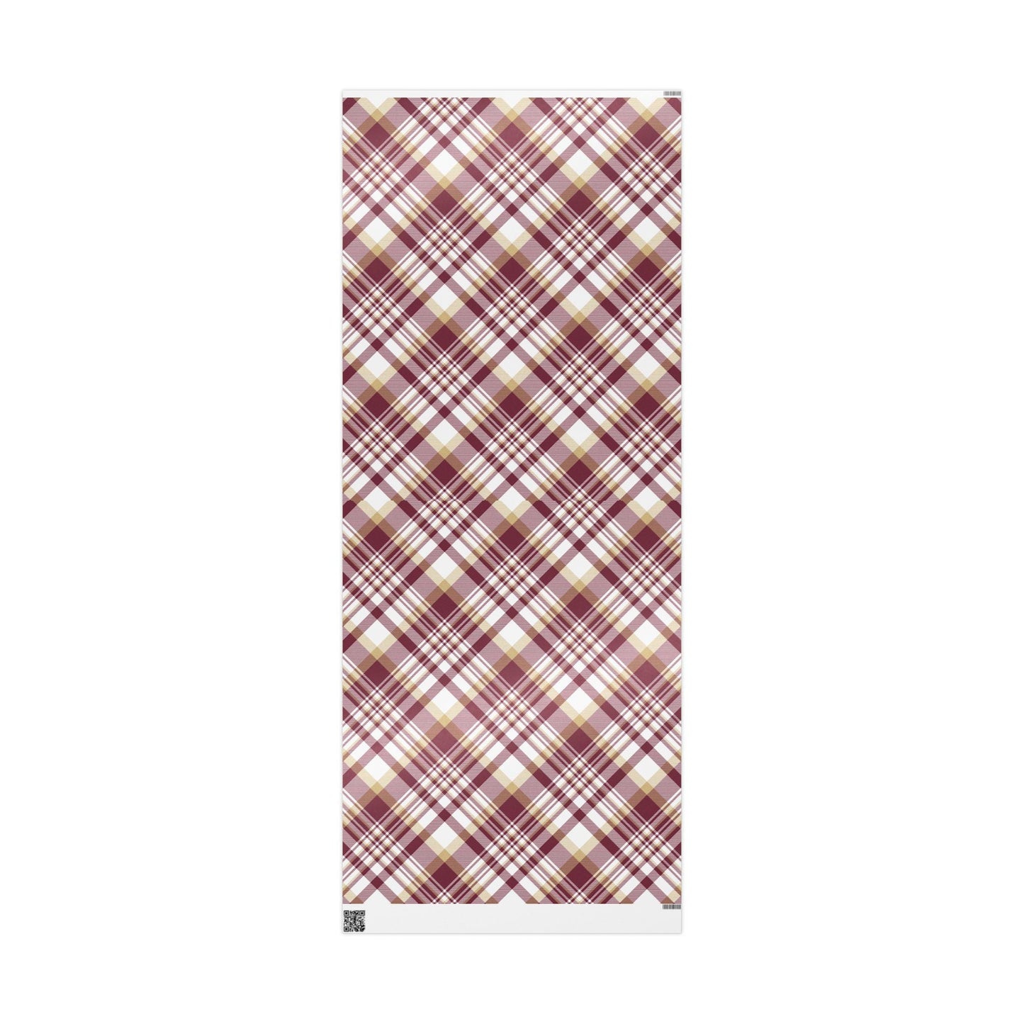 Gift Wrap | Maroon & Gold | Tartan