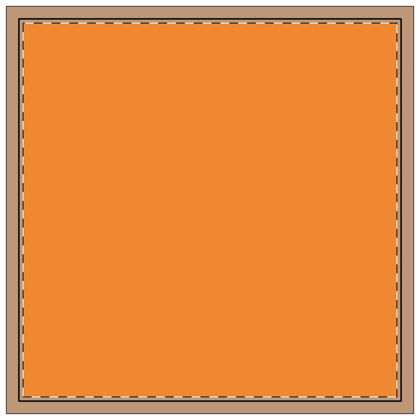 Napkin 4-set | Knoxville, Tennessee | Dark (Orange)