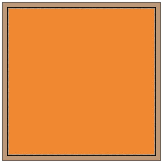 Napkin 4-set | Knoxville, Tennessee | Dark (Orange)