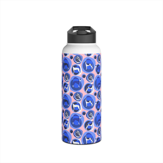 Insulated Water Bottle | Greyhounds | Pink Bubbles