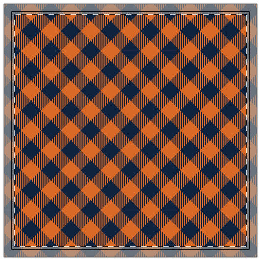 Napkins | Orange & Blue | Gingham