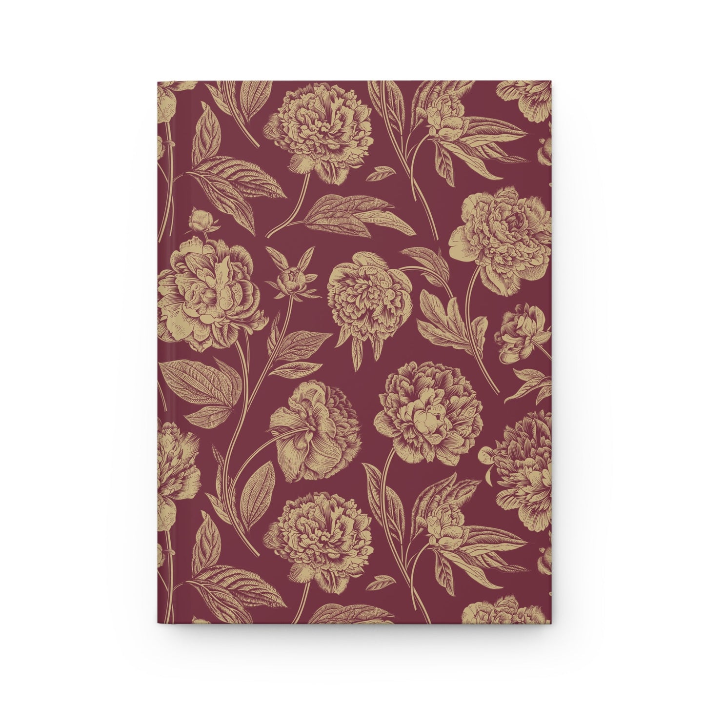 Journal | Maroon & Gold | Peony