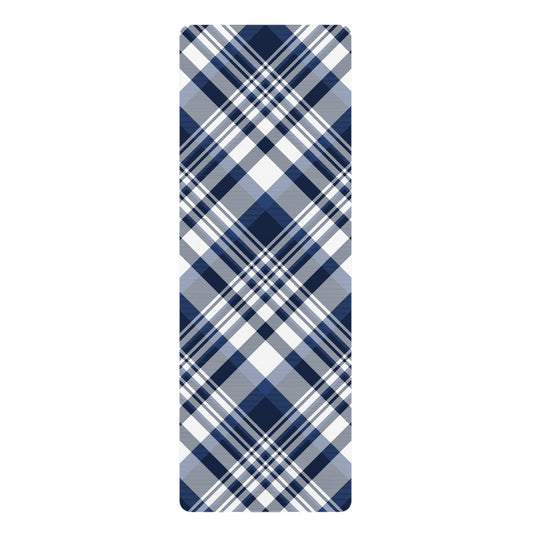 Yoga Mat | Navy & White | Tartan