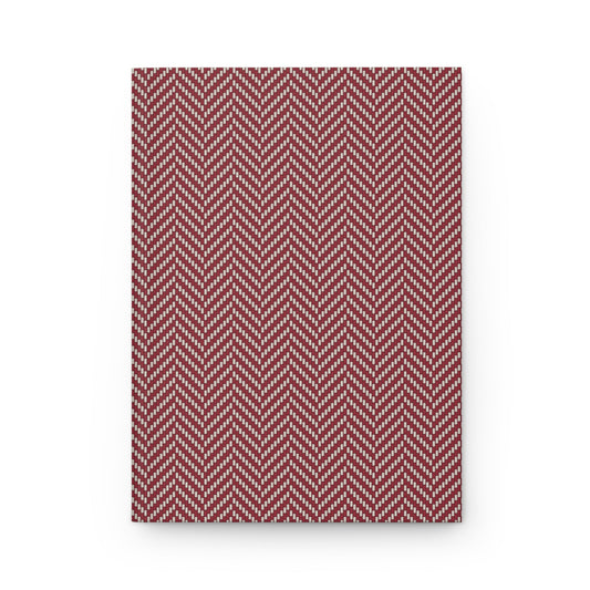 Journal | Maroon & White | Herringbone