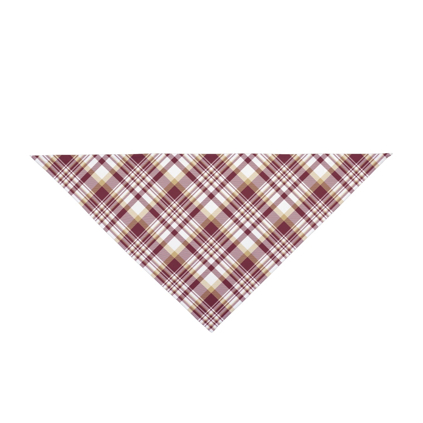 Pet Bandana | Maroon & Gold | Tartan