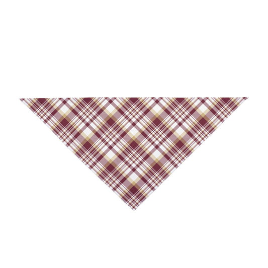 Pet Bandana | Maroon & Gold | Tartan