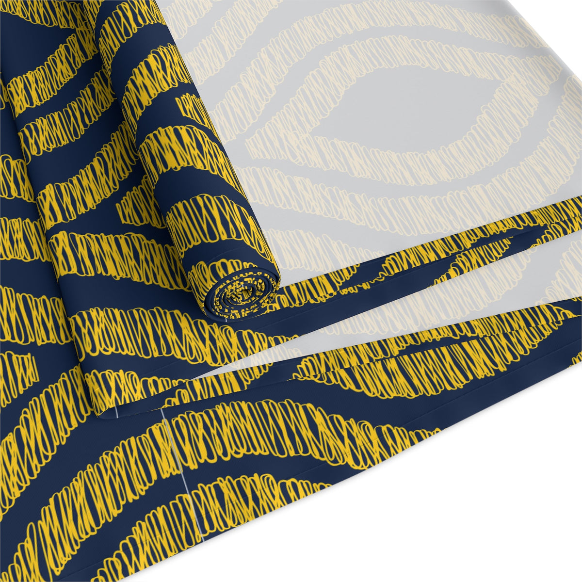 Table Runner | Yellow & Blue | Ogee