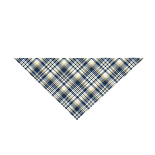 Pet Bandana | Blue & Gold | Tartan