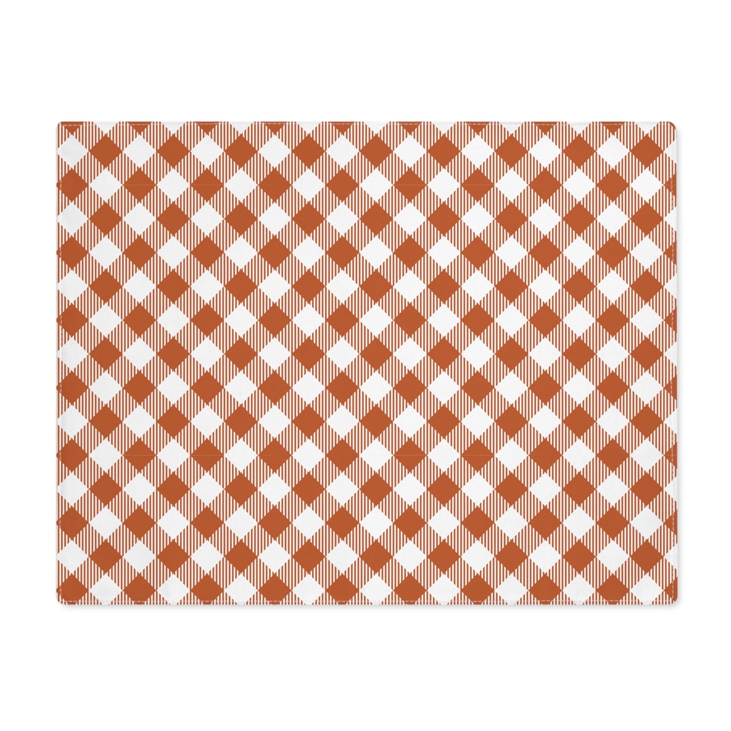 Placemat | Dark Orange & White | Gingham