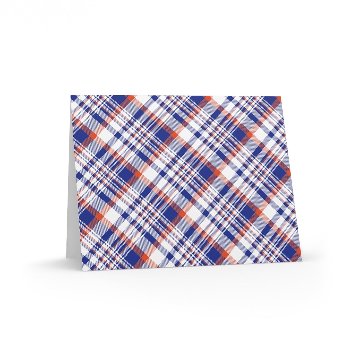 Notecards Set | Bright Blue & Orange | Tartan