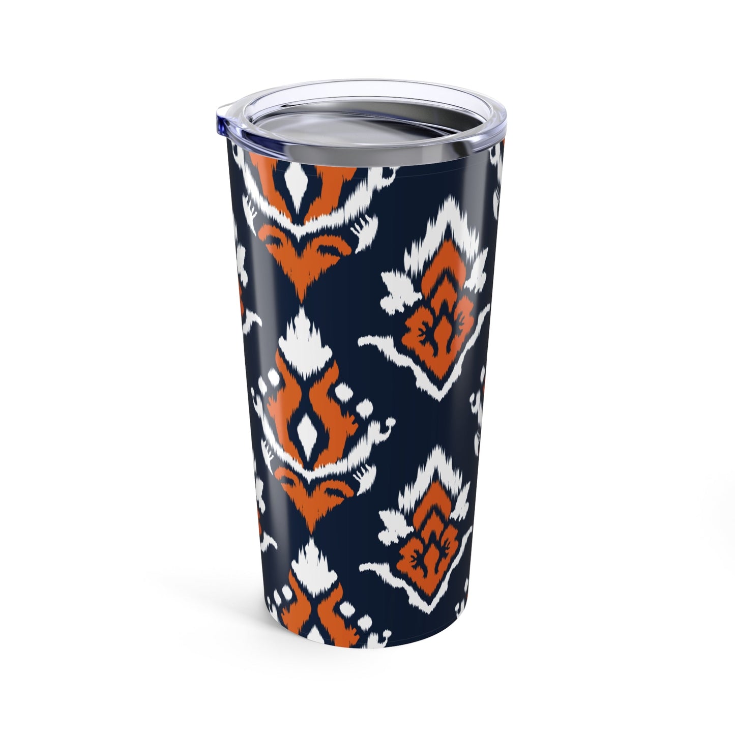 Tumbler | Orange & Blue | Ikat