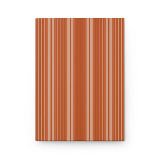 Journal | Dark Orange & White | Stripe