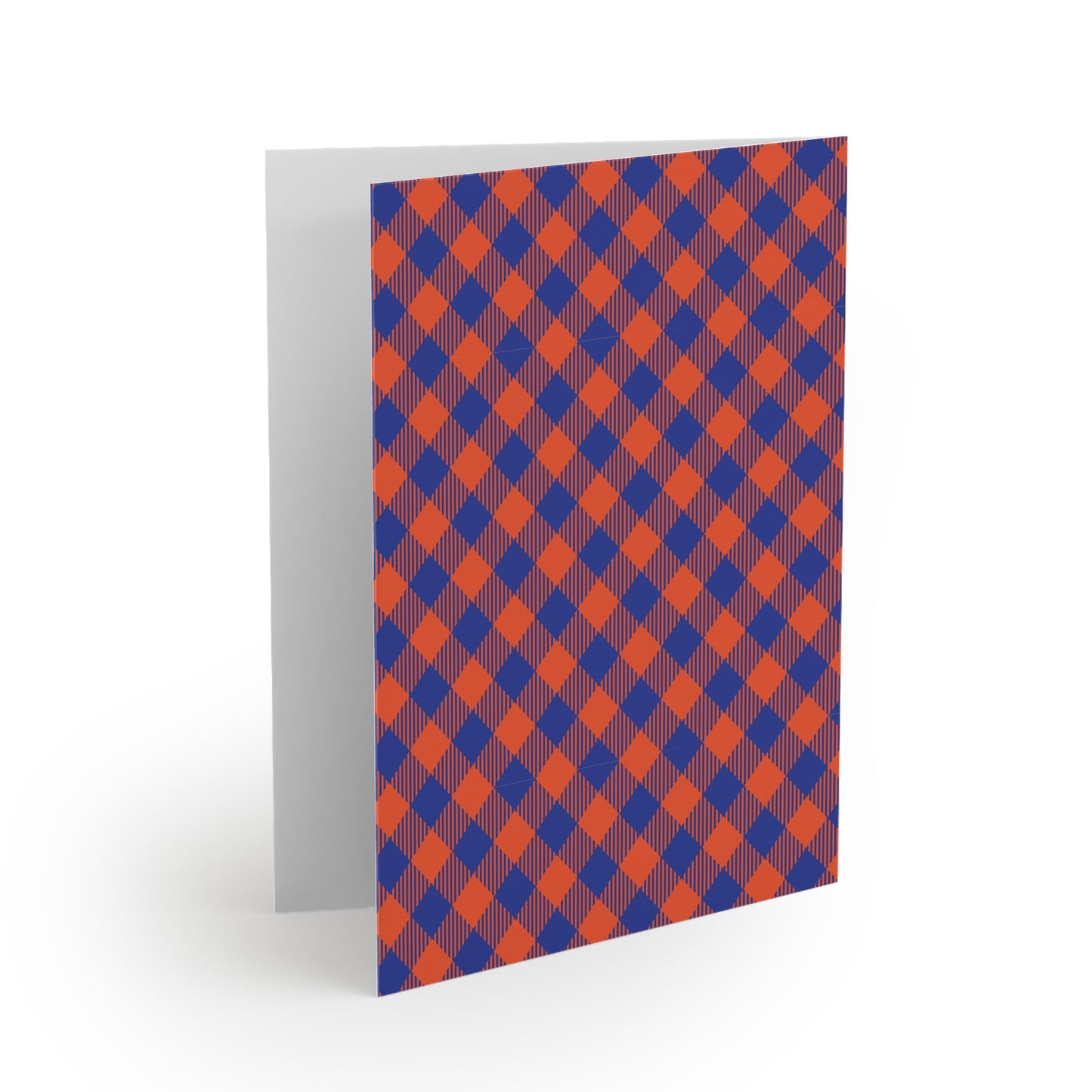 Notecards Set | Bright Blue & Orange | Gingham