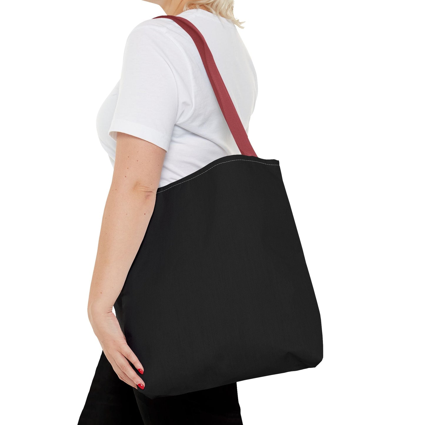 Tote Bag | Red & Black | Black