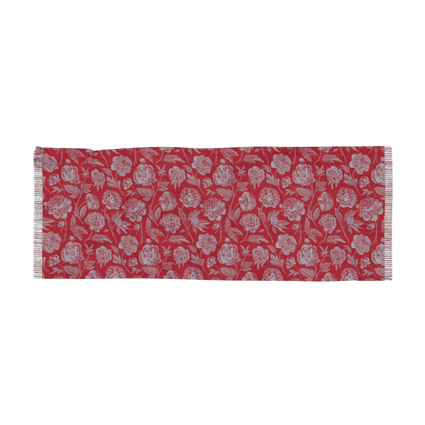 Scarf | Red & Gray | Peony