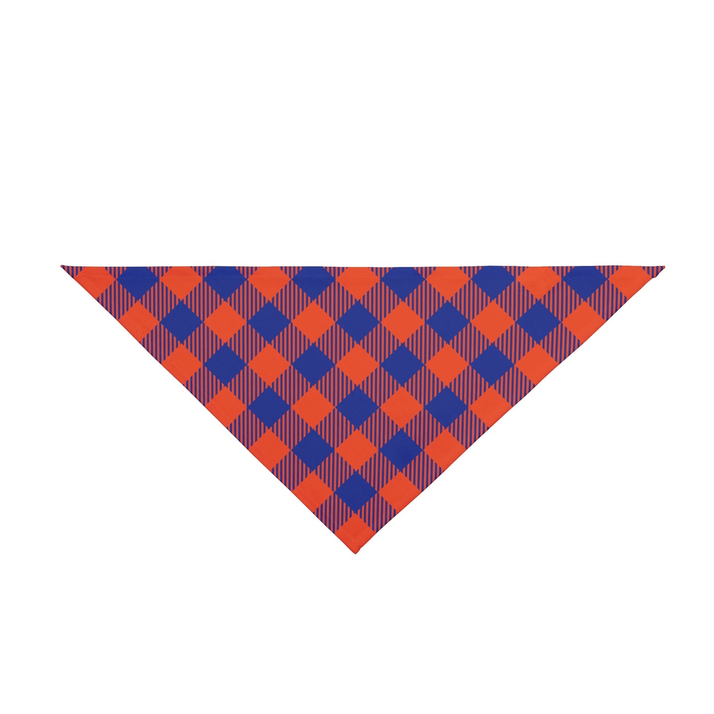 Pet Bandana | Bright Blue & Orange | Gingham
