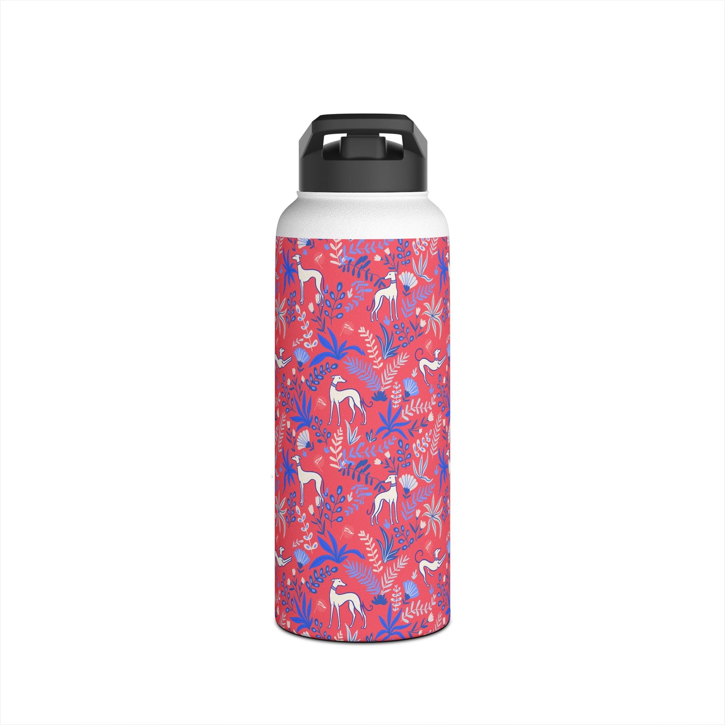 Insulated Water Bottle | Greyhounds | Pink Fern