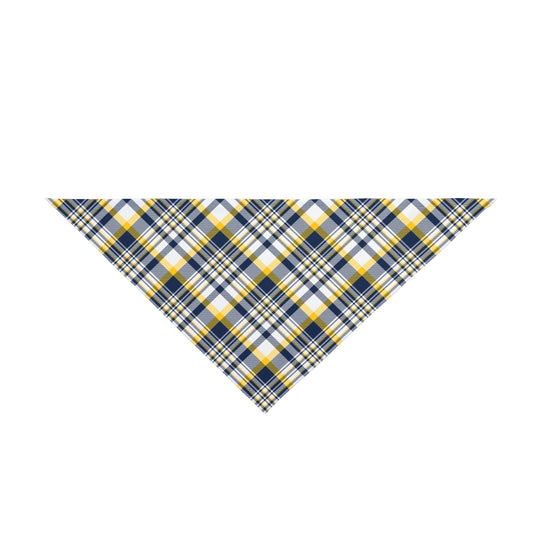 Pet Bandana | Yellow & Blue | Tartan