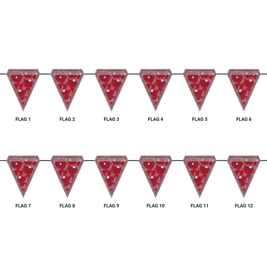 Flag Garland | Red & Gray | Bellis