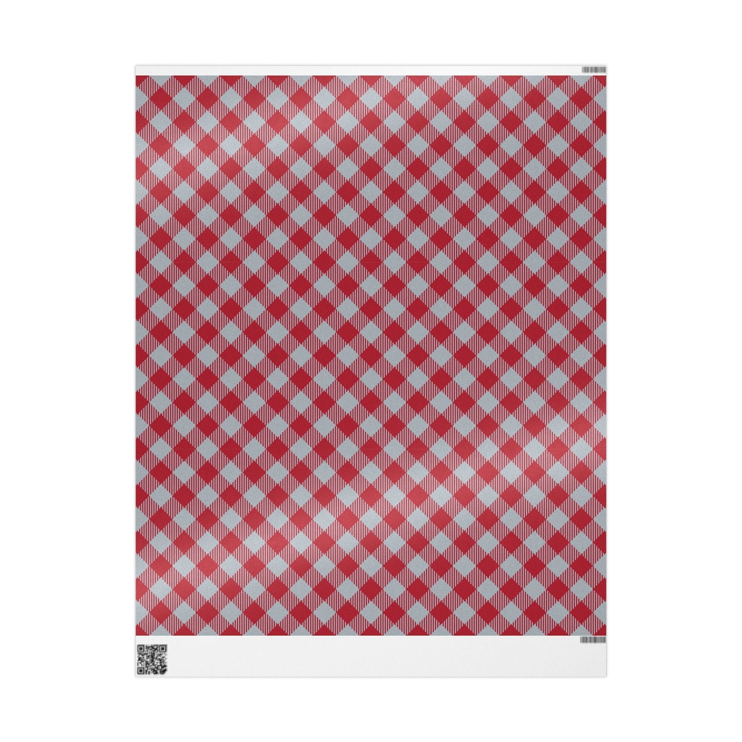 Gift Wrap | Red & Gray | Gingham