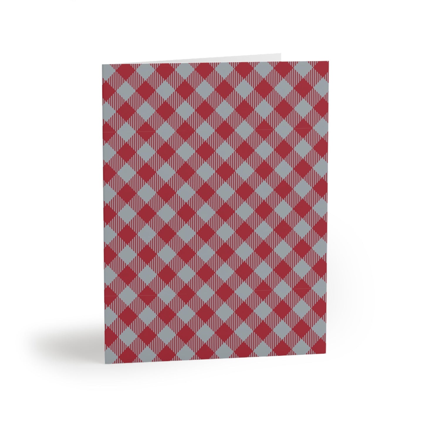 Notecards | Red & Gray | Gingham