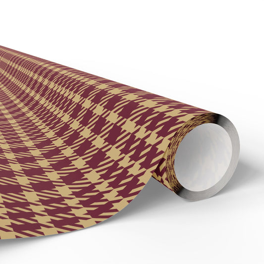 Gift Wrap | Maroon & Gold | Tweed