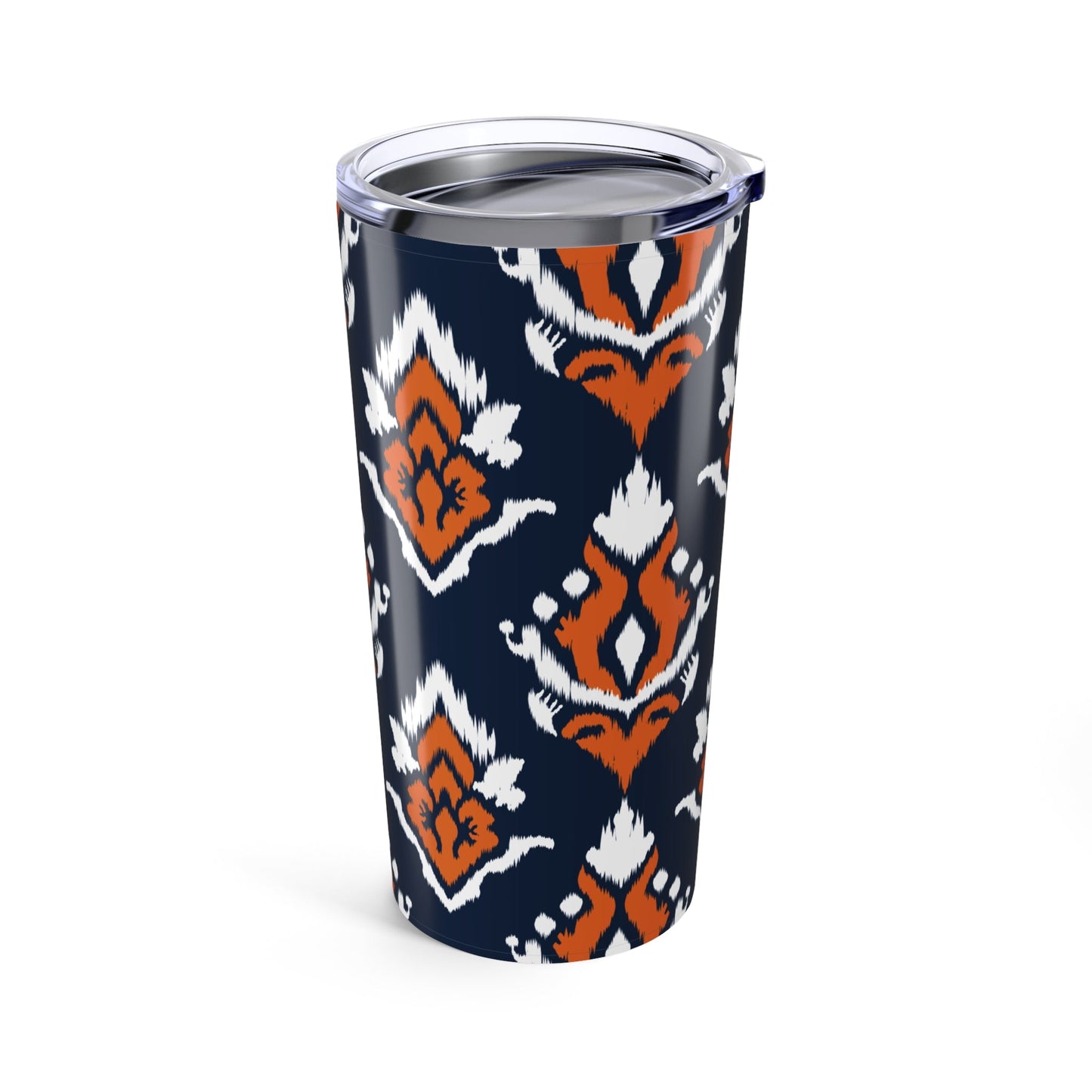 Tumbler | Orange & Blue | Ikat