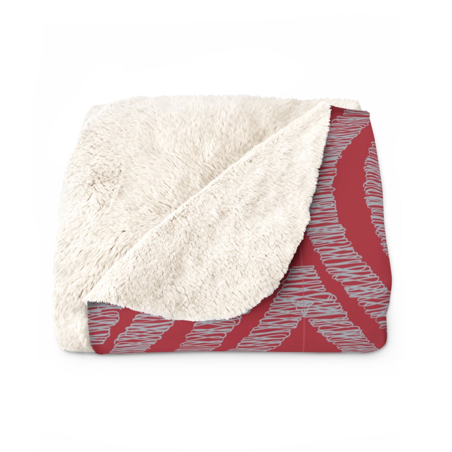 Sherpa Blanket | Red & Gray | Ogee