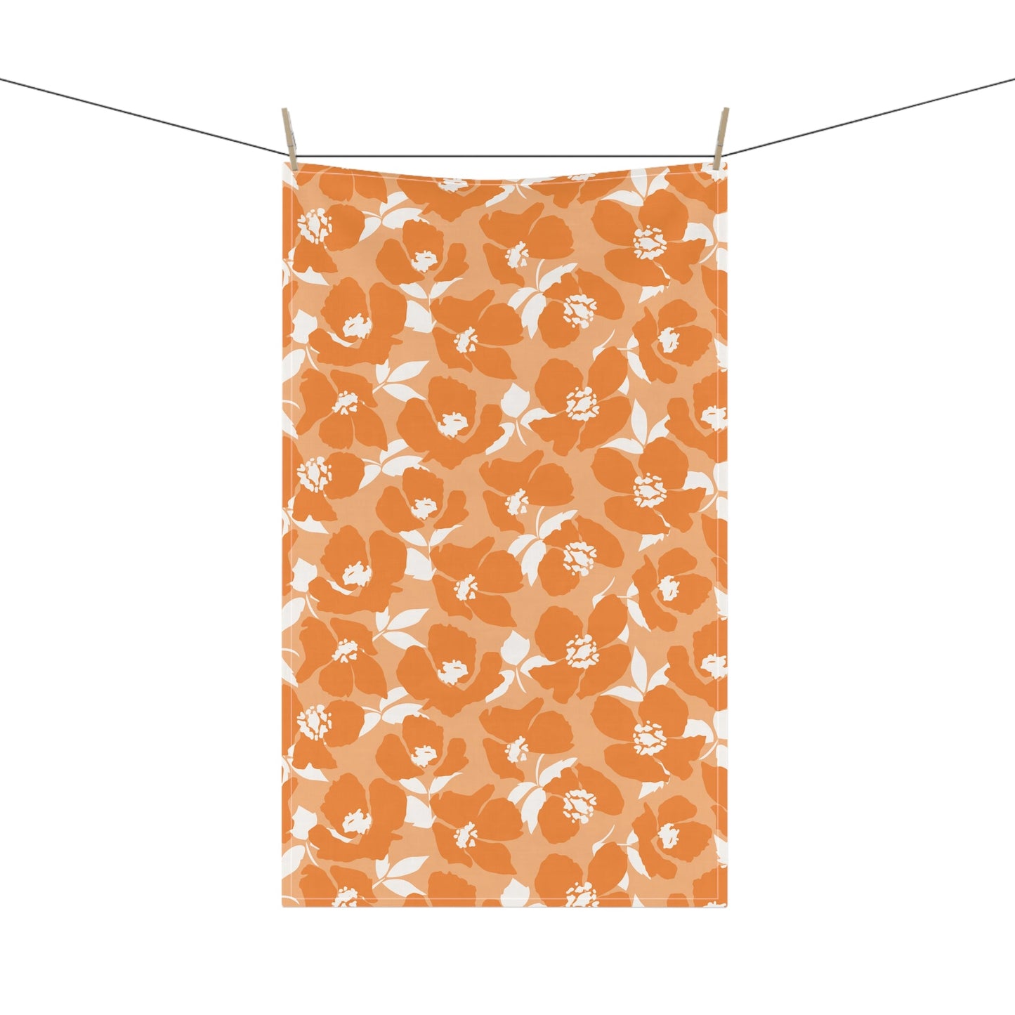 Tea Towel | Orange & White | Poppy