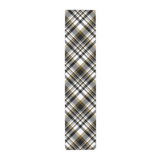 Table Runner | Black & Gold | Tartan