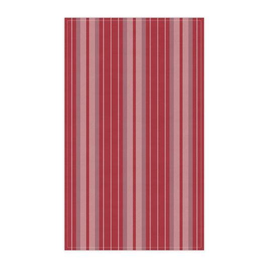 Tea Towels | Red & Gray | Stripe