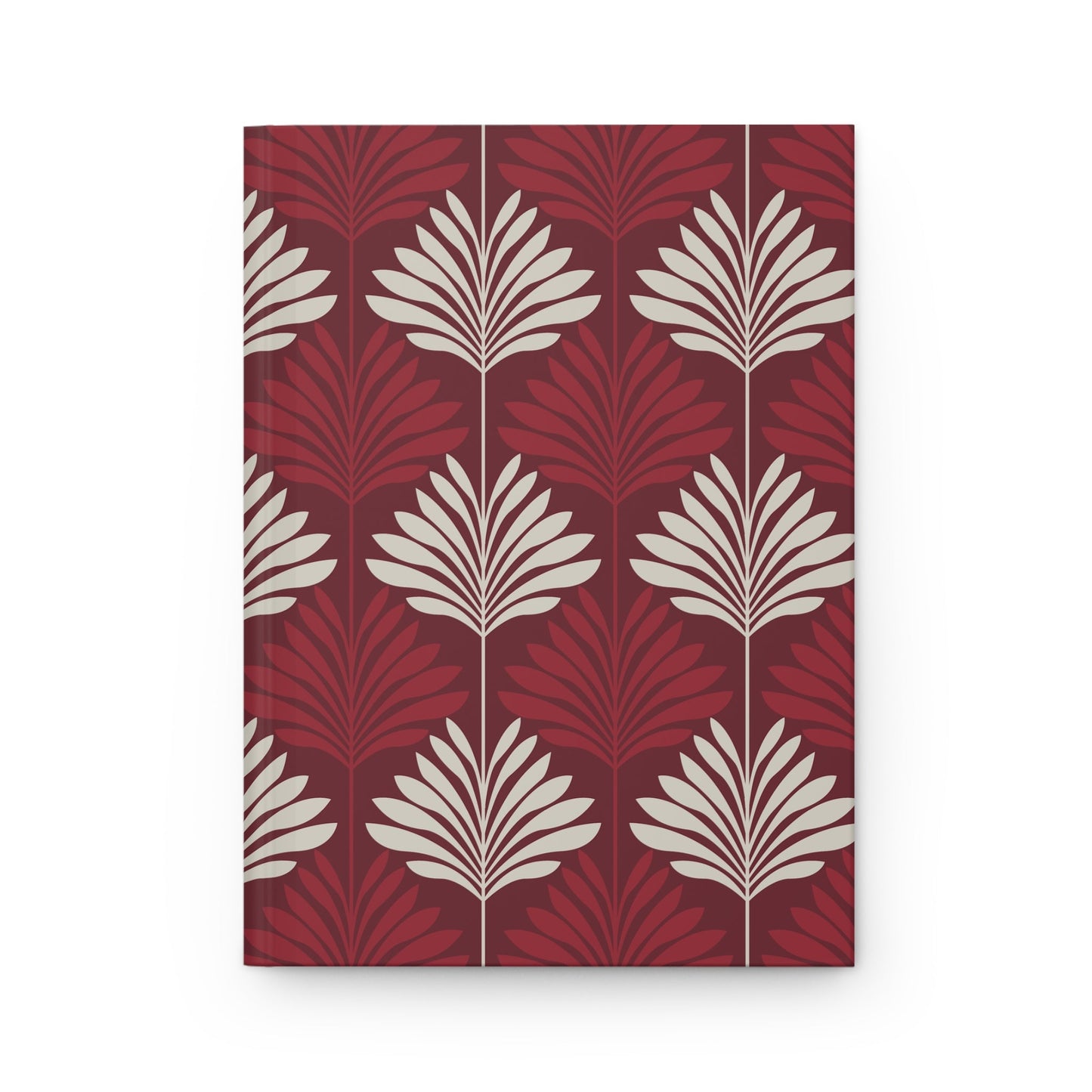 Hardcover Journal | Maroon & White | Deco