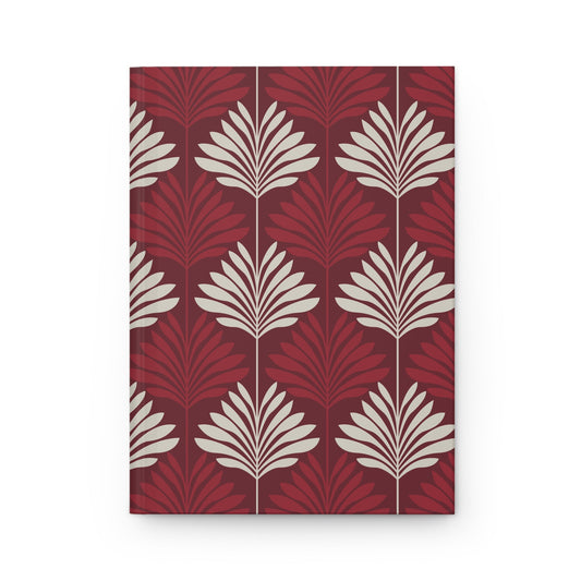Hardcover Journal | Maroon & White | Deco