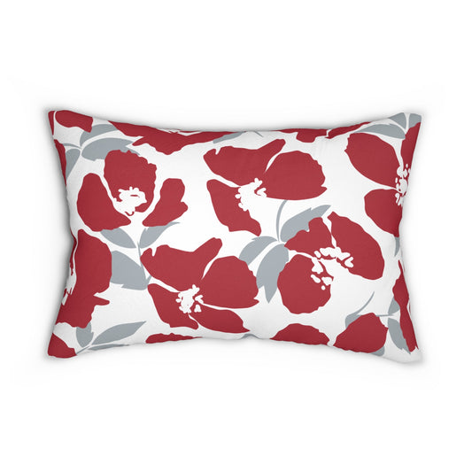 Pillow | Red & Gray | Poppy