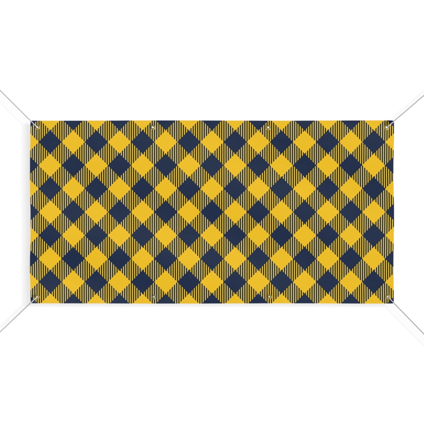 Banner | Yellow & Blue | Gingham