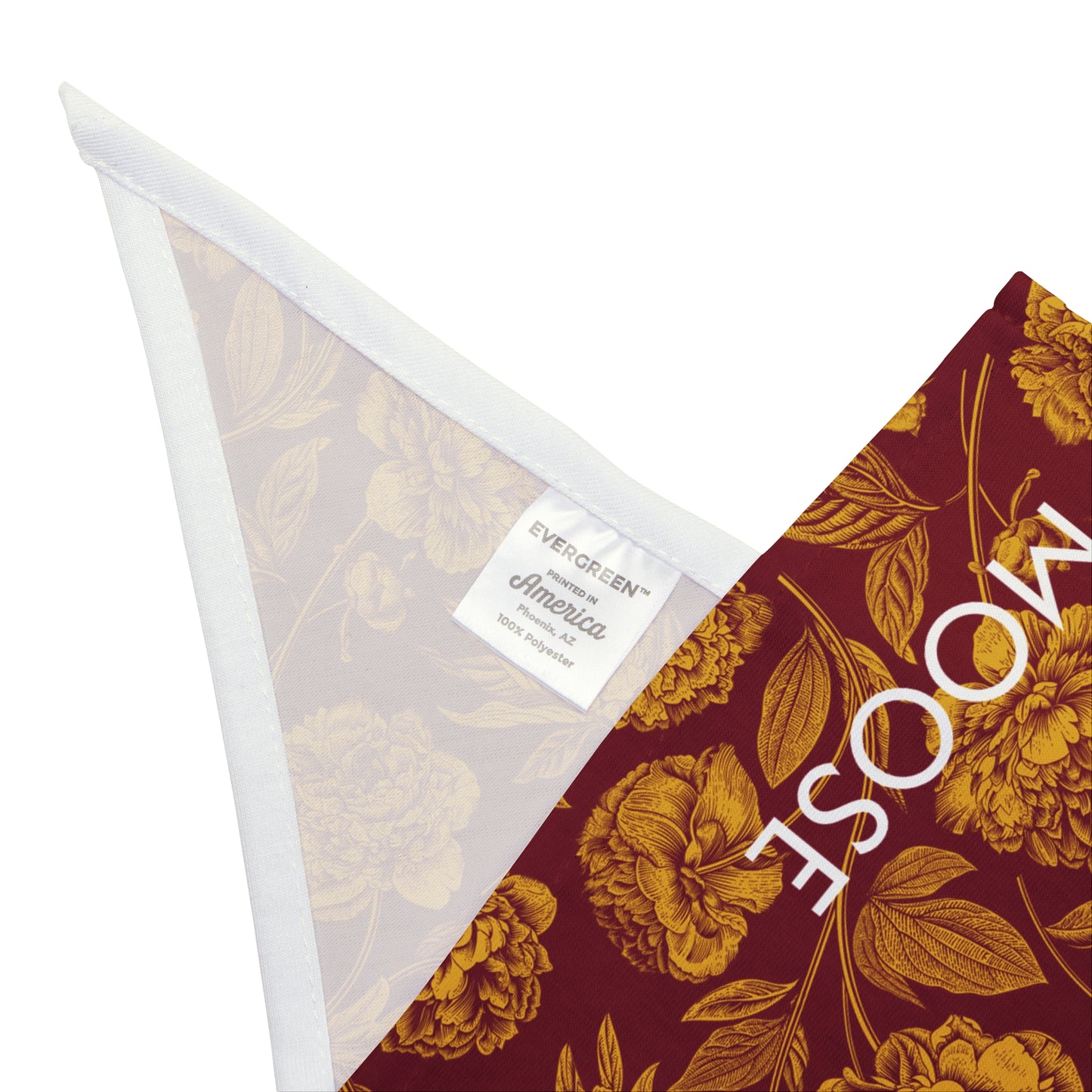 Pet Bandana- Personalized | Red & Yellow | Peony