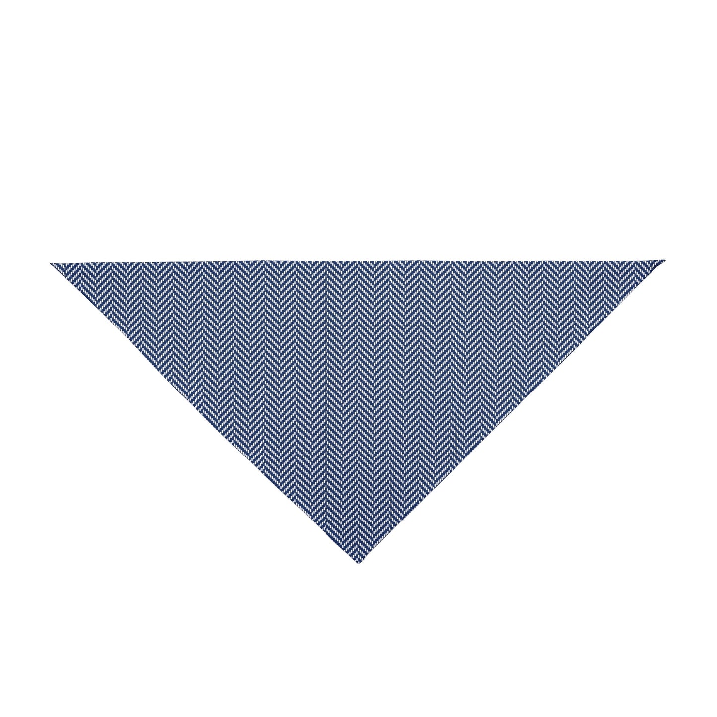 Pet Bandana | Navy & White | Herringbone
