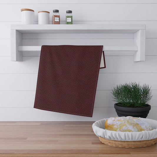 Tea Towels | Red & Black | Herringbone