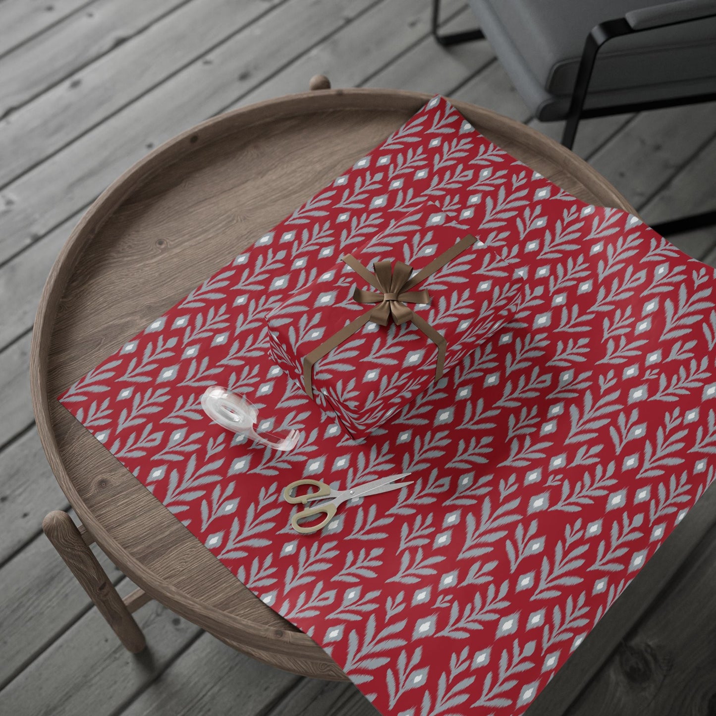 Gift Wrap | Red & Gray | Laurel