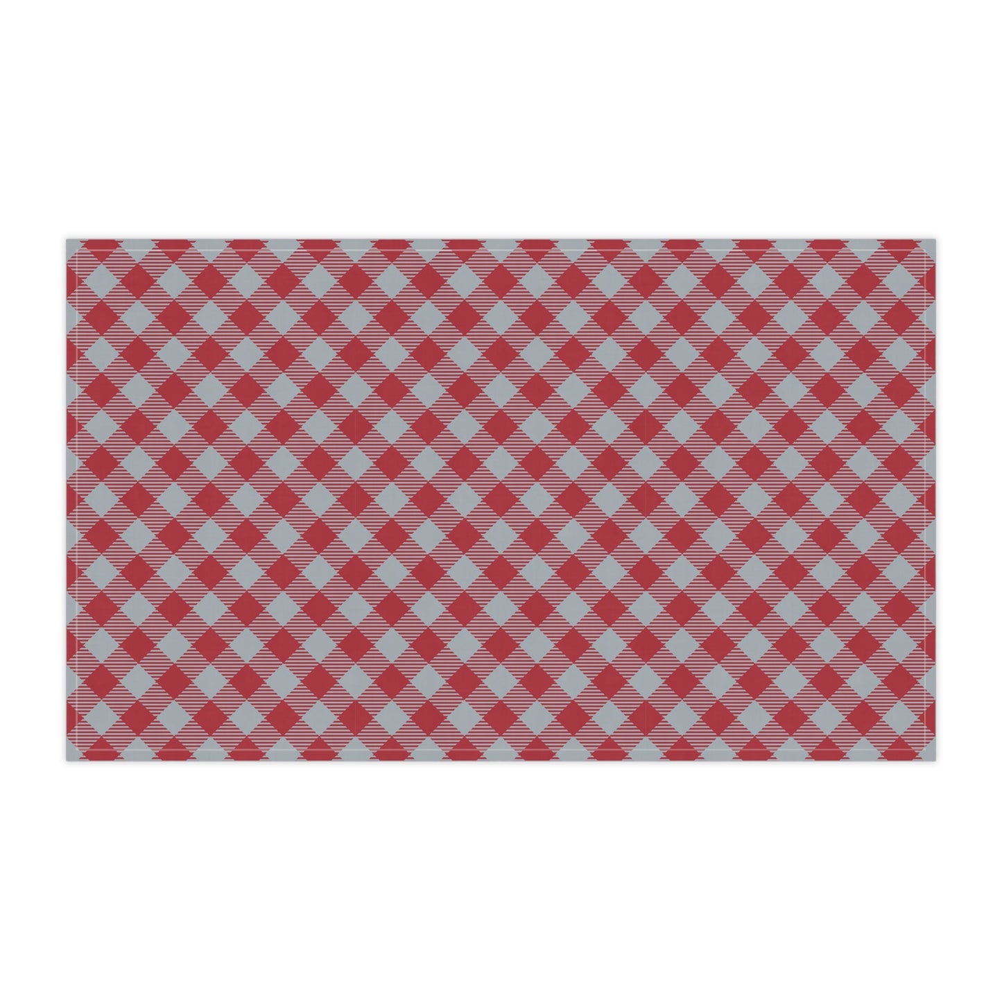 Tea Towels | Red & Gray | Gingham