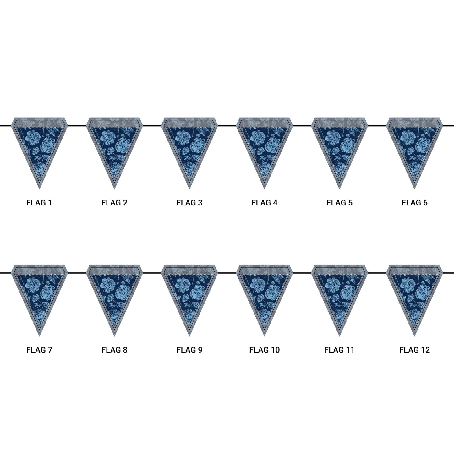 Flag Garland | Chapel Hill, North Carolina | Peony