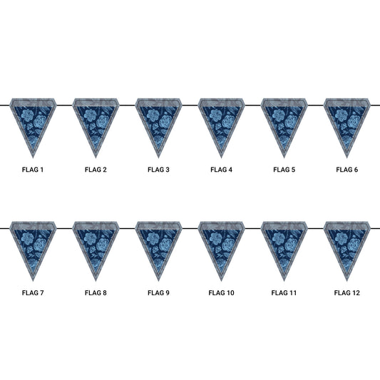 Flag Garland | Chapel Hill, North Carolina | Peony