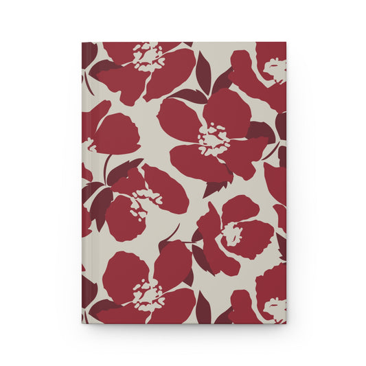 Hardcover Journal | Maroon & White | Poppy
