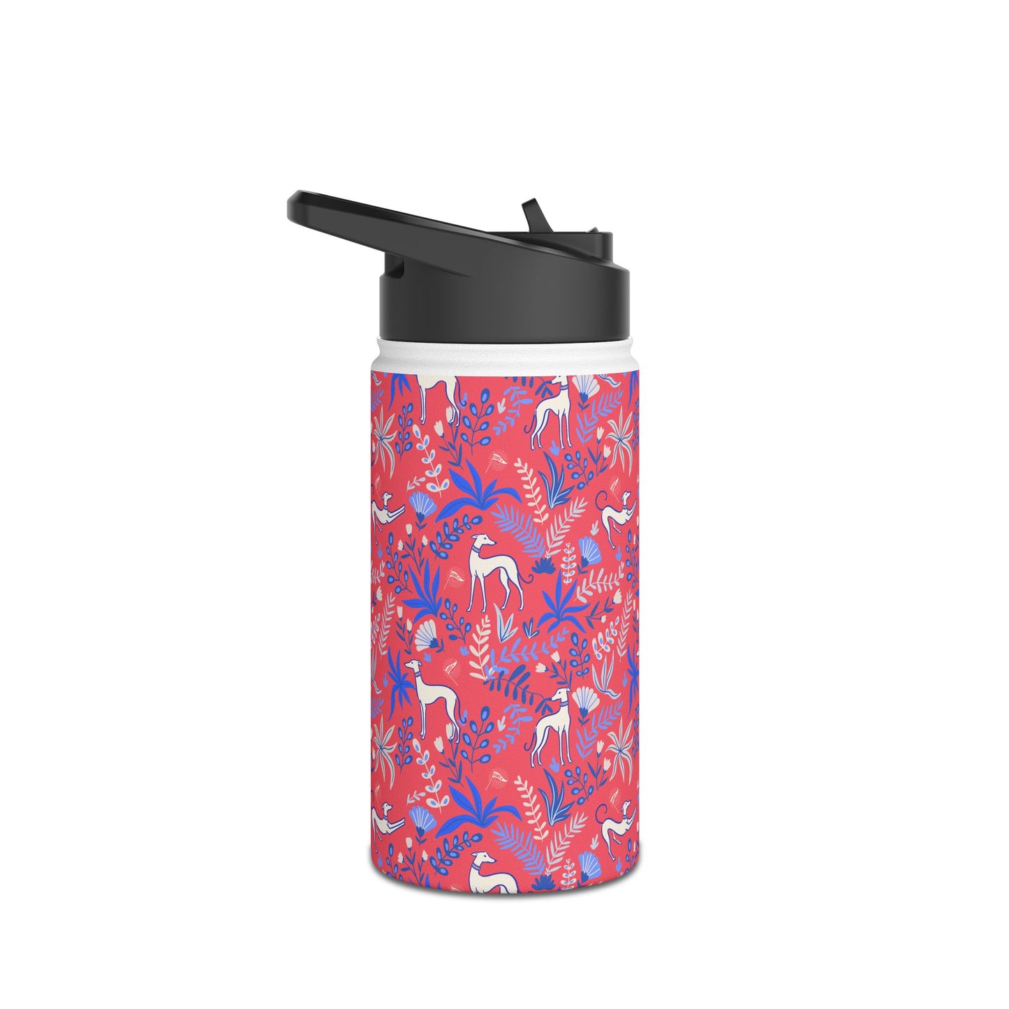 Insulated Water Bottle | Greyhounds | Pink Fern