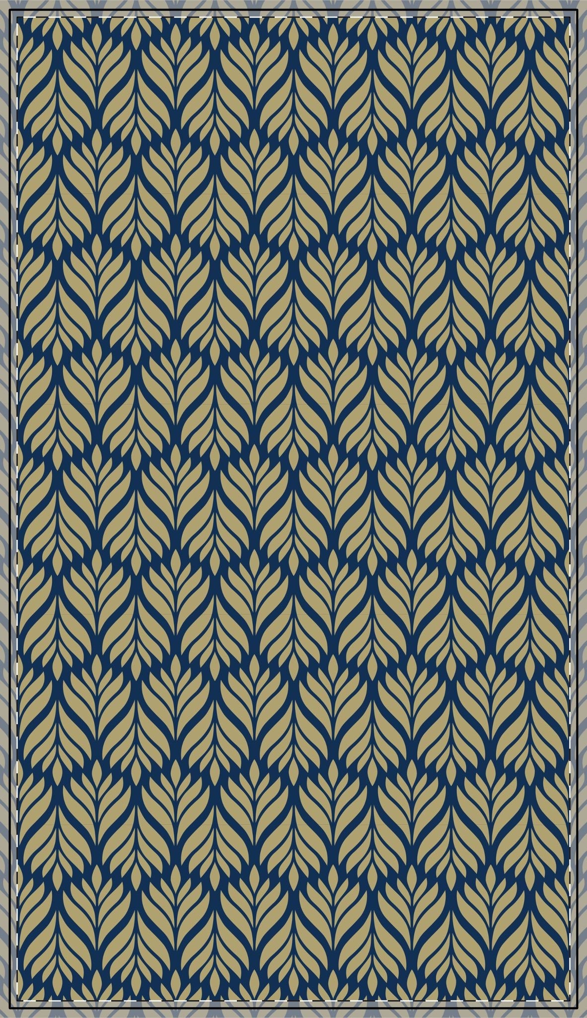 Tablecloth | Blue & Gold | Palm