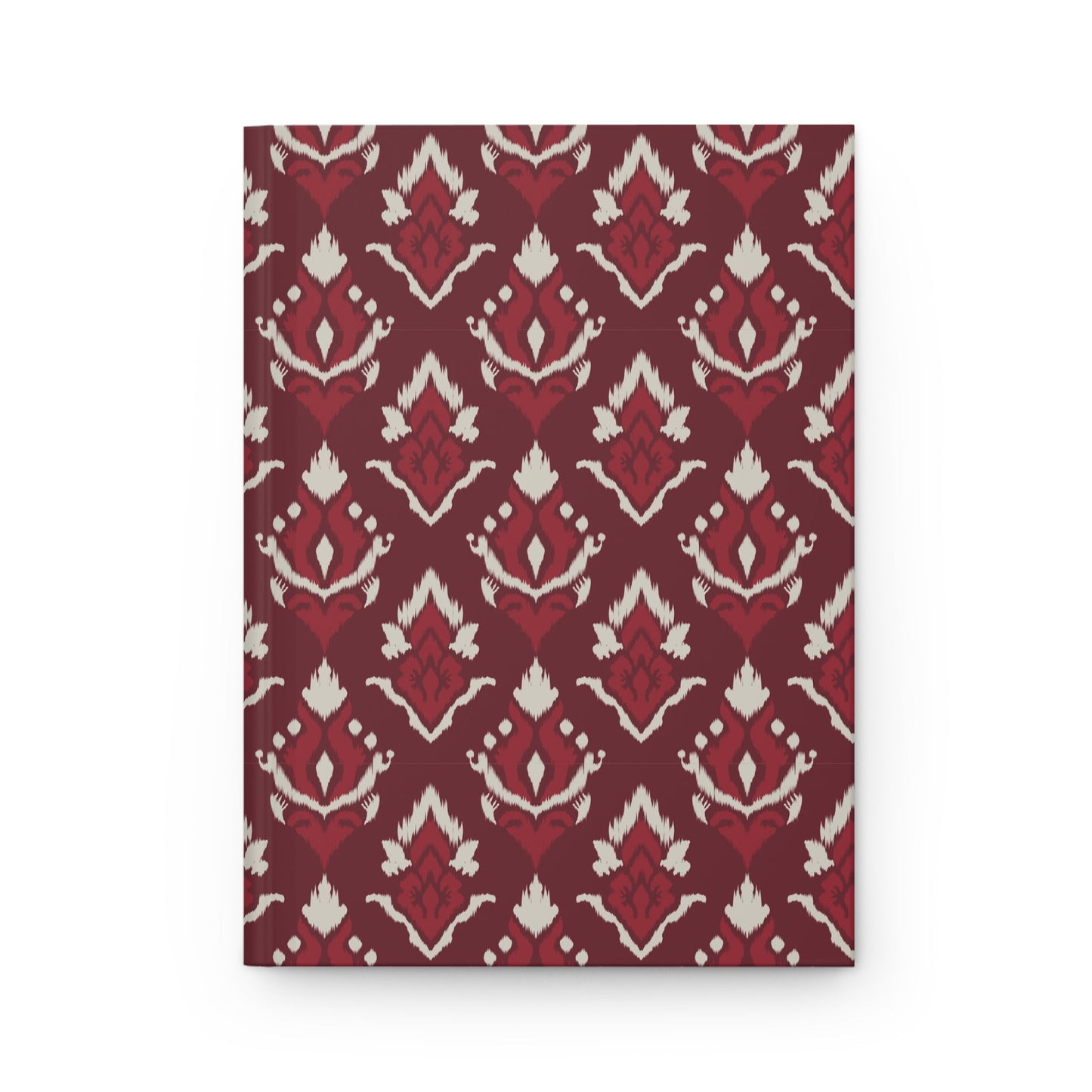 Hardcover Journal | Maroon & White | Ikat