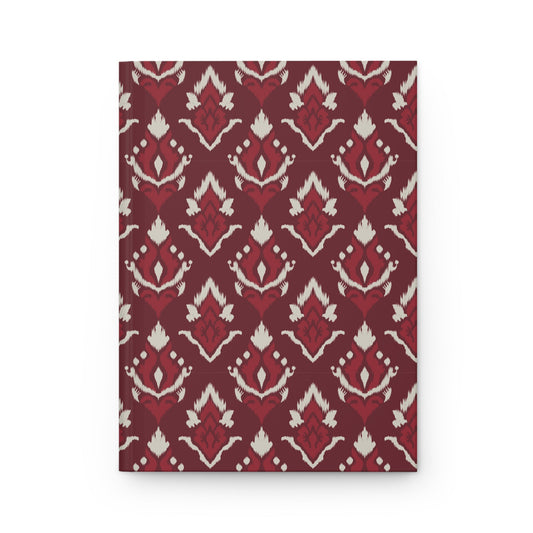 Hardcover Journal | Maroon & White | Ikat