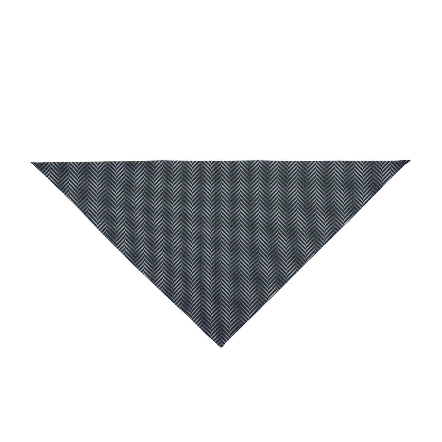 Pet Bandana | Blue & Gold | Herringbone